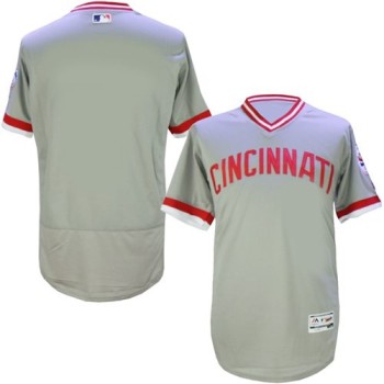 Reds Blank Grey Flexbase Authentic Collection Cooperstown Stitched MLB Jersey Reds Blank Grey Flexbase Authentic Collection Cooperstown Stitched MLB Jersey