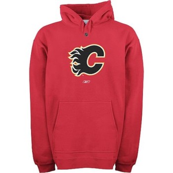 Reebok Calgary Flames Primary Logo Hooded Sweatshirt Reebok Calgary Flames Primary Logo Hooded Sweatshirt