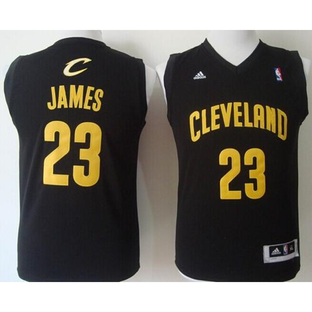 Revolution 30 Cavaliers #23 LeBron James Black Stitched Youth NBA Jersey