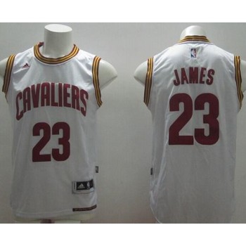 Revolution 30 Cavaliers #23 LeBron James White Home Stitched NBA Jersey Revolution 30 Cavaliers #23 LeBron James White Home Stitched NBA Jersey