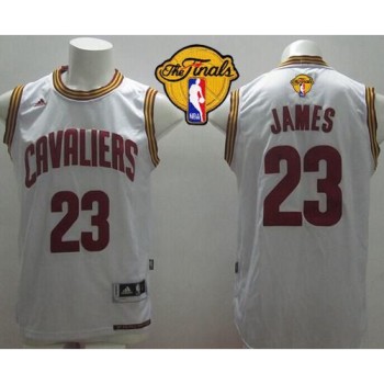 Revolution 30 Cavaliers #23 LeBron James White Home The Finals Patch Stitched NBA Jersey Revolution 30 Cavaliers #23 LeBron James White Home The Finals Patch Stitched NBA Jersey