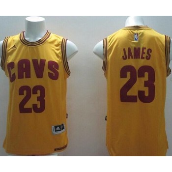 Revolution 30 Cavaliers #23 LeBron James Yellow Alternate Stitched NBA Jersey Revolution 30 Cavaliers #23 LeBron James Yellow Alternate Stitched NBA Jersey