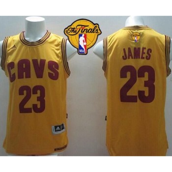 Revolution 30 Cavaliers #23 LeBron James Yellow Alternate The Finals Patch Stitched NBA Jersey Revolution 30 Cavaliers #23 LeBron James Yellow Alternate The Finals Patch Stitched NBA Jersey