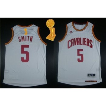 Revolution 30 Cavaliers #5 J.R. Smith White The Champions Patch Stitched NBA Jersey Revolution 30 Cavaliers #5 J.R. Smith White The Champions Patch Stitched NBA Jersey