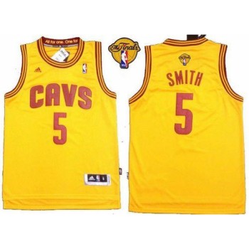 Revolution 30 Cavaliers #5 J.R. Smith Yellow The Finals Patch Stitched NBA Jersey Revolution 30 Cavaliers #5 J.R. Smith Yellow The Finals Patch Stitched NBA Jersey