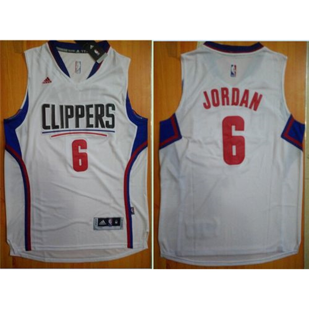 Revolution 30 Clippers #6 DeAndre Jordan White Stitched NBA Jersey