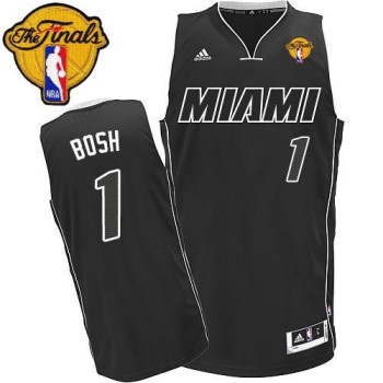 Revolution 30 Heat #1 Chris Bosh Black/White Finals Patch Stitched NBA Jersey Revolution 30 Heat #1 Chris Bosh Black/White Finals Patch Stitched NBA Jersey