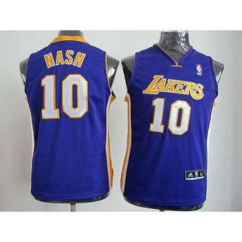 Revolution 30 Lakers #10 Steve Nash Purple Stitched Youth NBA Jersey Revolution 30 Lakers #10 Steve Nash Purple Stitched Youth NBA Jersey
