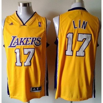 Revolution 30 Lakers #17 Jeremy Lin Gold Home Stitched NBA Jersey Revolution 30 Lakers #17 Jeremy Lin Gold Home Stitched NBA Jersey