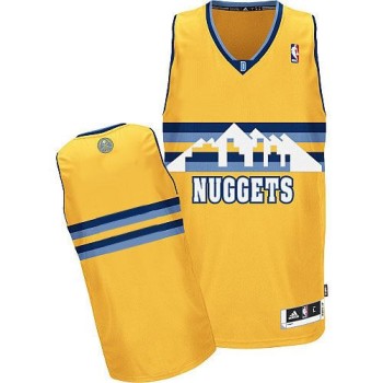 Revolution 30 Nuggets Blank Yellow Alternate Stitched NBA Jersey