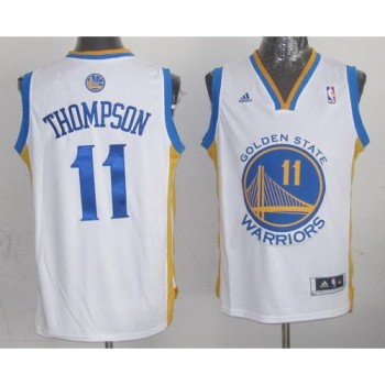 Revolution 30 Warriors #11 Klay Thompson White Stitched NBA Jersey