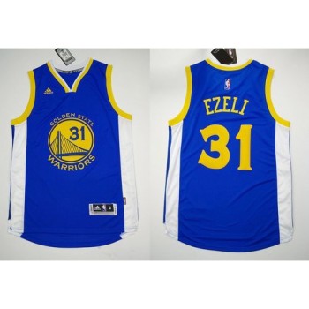 Revolution 30 Warriors #31 Festus Ezeli Blue Stitched NBA Jersey
