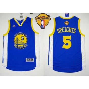 Revolution 30 Warriors #5 Marreese Speights Blue The Finals Patch Stitched NBA Jersey