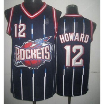 Rockets #12 Dwight Howard Navy Hardwood Classic Fashion Stitched NBA Jersey