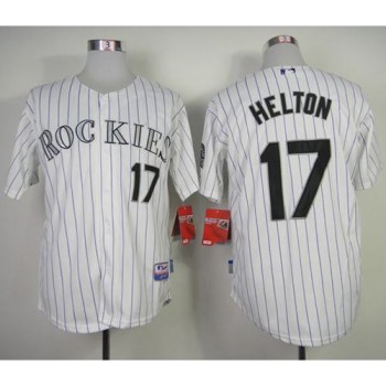 Rockies #17 Todd Helton White Strip Cool Base Stitched MLB Jersey Rockies #17 Todd Helton White Strip Cool Base Stitched MLB Jersey
