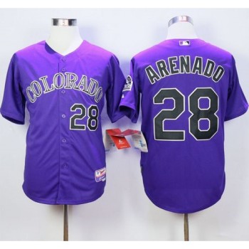 Rockies #28 Nolan Arenado Purple Cool Base Stitched MLB Jersey Rockies #28 Nolan Arenado Purple Cool Base Stitched MLB Jersey