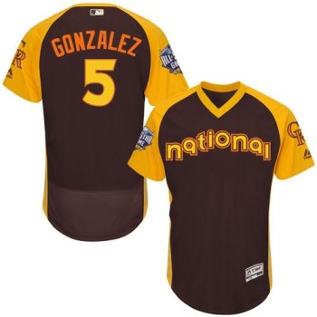 Rockies #5 Carlos Gonzalez Brown Flexbase Authentic Collection 2016 All-Star National League Stitched MLB Jersey Rockies #5 Carlos Gonzalez Brown Flexbase Authentic Collection 2016 All-Star National League Stitched MLB Jersey