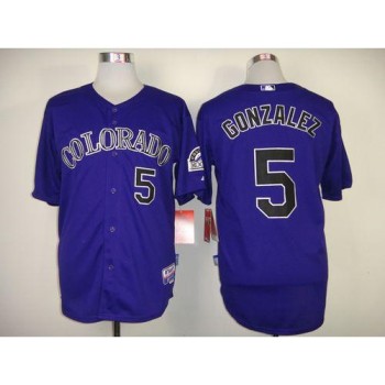 Rockies #5 Carlos Gonzalez Purple Cool Base Stitched MLB Jersey Rockies #5 Carlos Gonzalez Purple Cool Base Stitched MLB Jersey