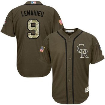 Rockies #9 DJ LeMahieu Green Salute to Service Stitched Youth MLB Jersey Rockies #9 DJ LeMahieu Green Salute to Service Stitched Youth MLB Jersey