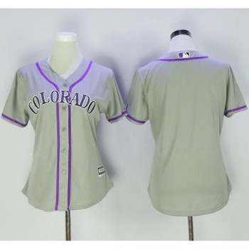 Rockies Blank Grey Women's Road Stitched MLB Jersey Rockies Blank Grey Women's Road Stitched MLB Jersey