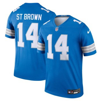 Men's Detroit Lions #14 Amon-Ra St. Brown Blue Legend Jersey Men's Detroit Lions #14 Amon-Ra St. Brown Blue Legend Jersey