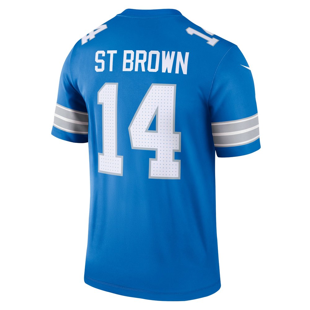 Men's Detroit Lions #14 Amon-Ra St. Brown Blue Legend Jersey Men's Detroit Lions #14 Amon-Ra St. Brown Blue Legend Jersey