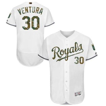 Royals #30 Yordano Ventura White Flexbase Authentic Collection 2016 Memorial Day Stitched MLB Jersey Royals #30 Yordano Ventura White Flexbase Authentic Collection 2016 Memorial Day Stitched MLB Jersey