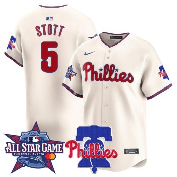 Men's Philadelphia Phillies #5 Bryson Stott Cream 2026 MLB All-Star Jersey
