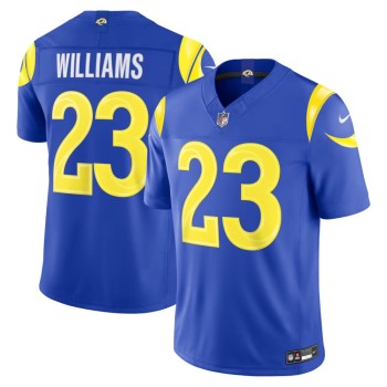 Men's Los Angeles Rams #23 Kyren Williams Royal Vapor F.U.S.E. Sewn Down Limited Jersey