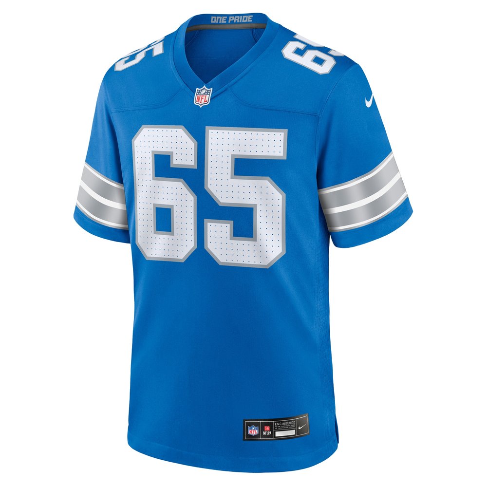 Men's Detroit Lions Kingsley Eguakun Blue Game Jersey Men's Detroit Lions Kingsley Eguakun Blue Game Jersey