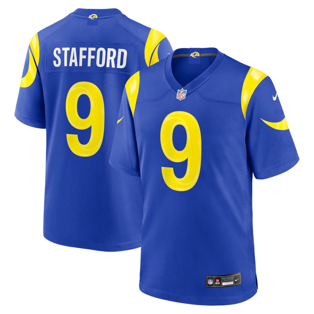 Men's Los Angeles Rams #9 Matthew Stafford Royal Team Game Player Jersey