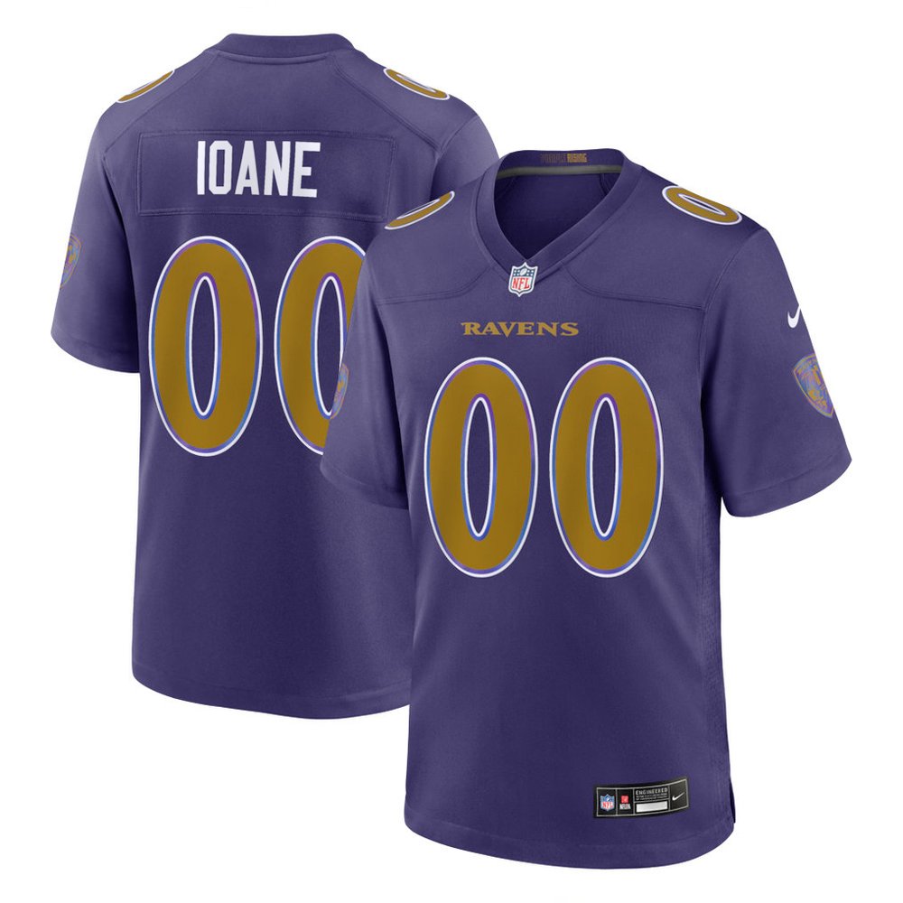 Men's Baltimore Ravens #71 Olaivavega Ioane Purple 2026 NFL Draft Vapor F.U.S.E. Limited Jersey