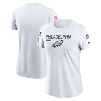 Women's Philadelphia Eagles  White 2024 Salute To Service Legend Performance T-Shirt