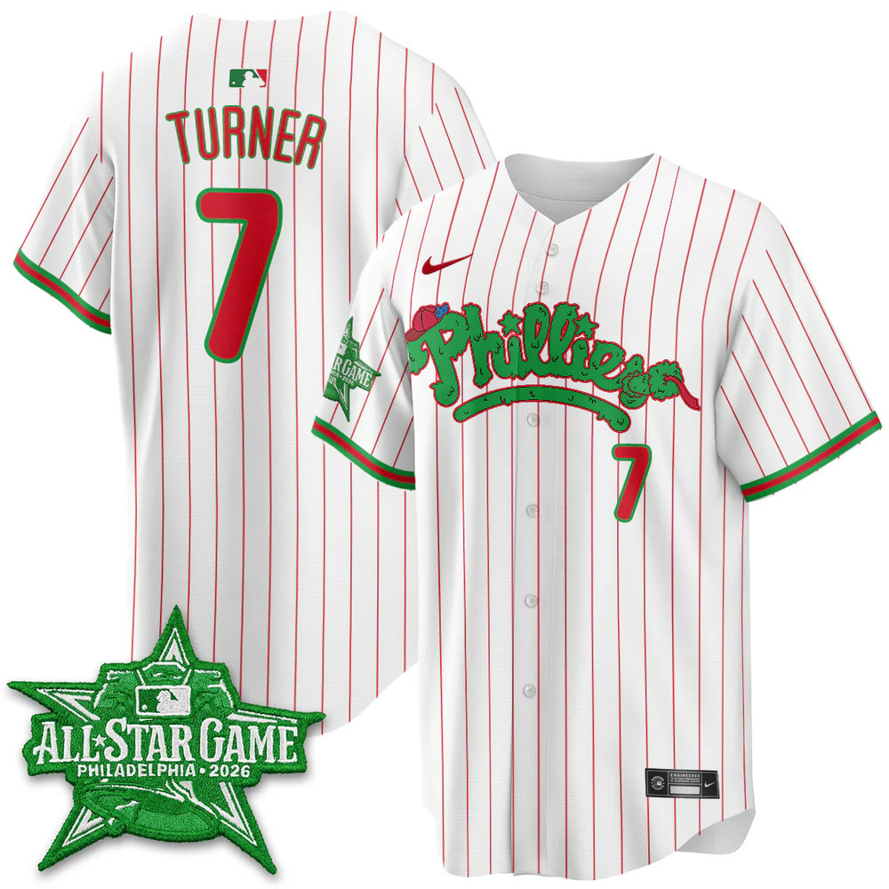 Men's Philadelphia Phillies #7 Trea Turner White 2026 MLB All-Star Jersey