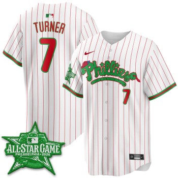 Men's Philadelphia Phillies #7 Trea Turner White 2026 MLB All-Star Jersey