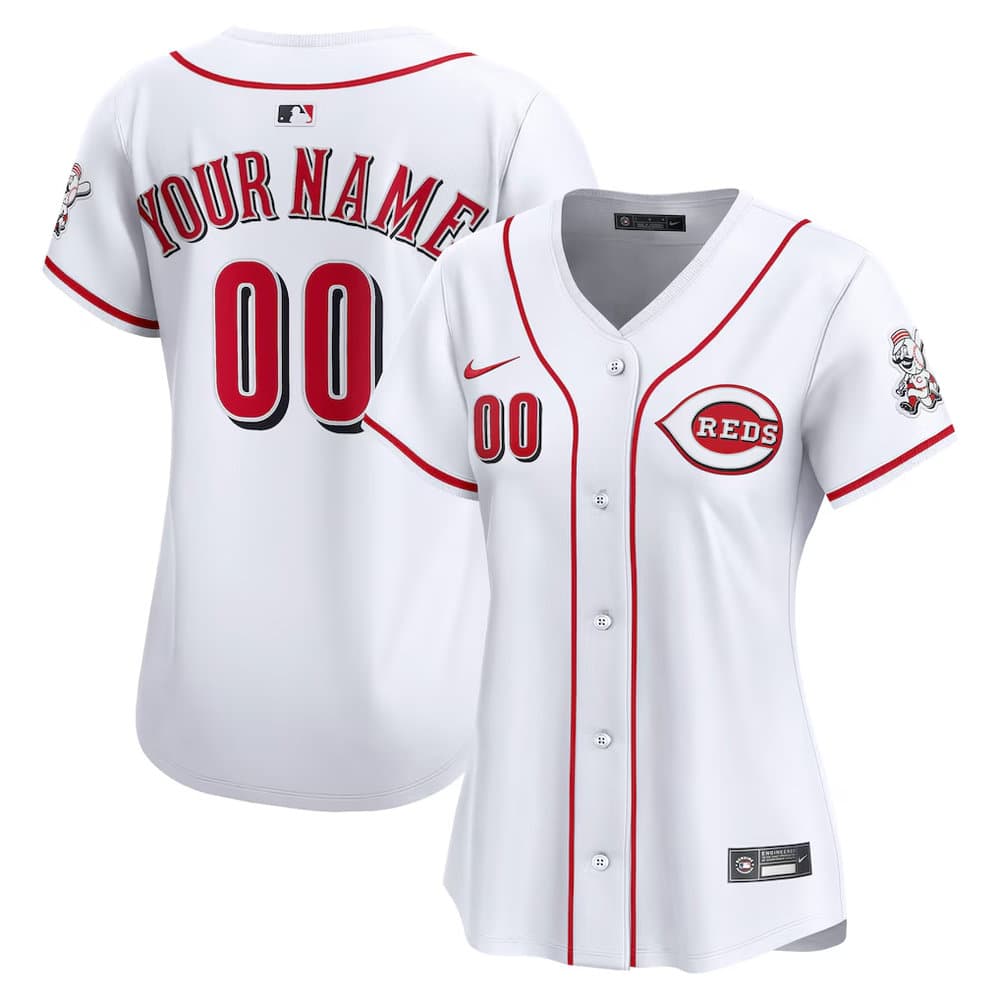 Women's Cincinnati Reds Nike White Home Limited Custom Jersey