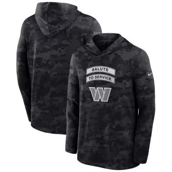 Men's Washington Commanders Black 2026 Salute to Service Sideline Lightweight Dri-FIT Long Sleeve Top Hoodie Men's Washington Commanders Black 2026 Salute to Service Sideline Lightweight Dri-FIT Long Sleeve Top Hoodie
