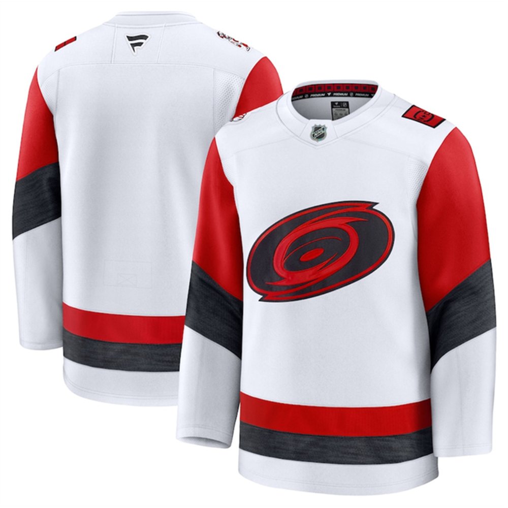 Men's Carolina Hurricanes Blank White 2025 Away Stitched Hockey Premium Jersey Men's Carolina Hurricanes Blank White 2025 Away Stitched Hockey Premium Jersey