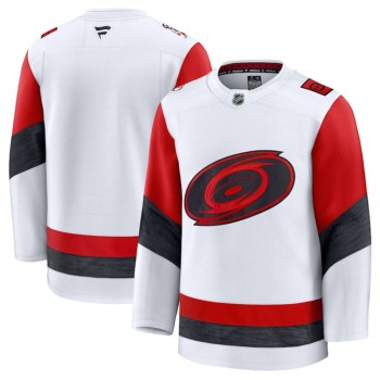 Men's Carolina Hurricanes Blank White 2025 Away Stitched Hockey Premium Jersey