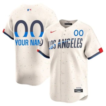 Youth Los Angeles Dodgers Cream 2024 City Connect Limited Custom Jersey