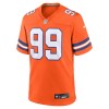 Men's Denver Broncos Zach Allen Orange Mile High Collection 1977 Throwback Player Game Jersey