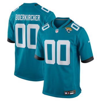 Men's Jacksonville Jaguars Nate Boerkircher Teal 2026 NFL Draft Game Jersey