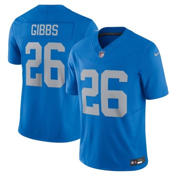 Men's Detroit Lions #26 Jahmyr Gibbs Blue Vapor F.U.S.E. Alternate Limited Jersey Men's Detroit Lions #26 Jahmyr Gibbs Blue Vapor F.U.S.E. Alternate Limited Jersey