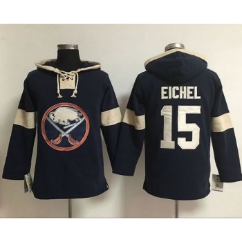 Sabres #15 Jack Eichel Navy Blue Pullover NHL Hoodie Sabres #15 Jack Eichel Navy Blue Pullover NHL Hoodie