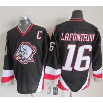 Sabres #16 Pat Lafontaine Black CCM Throwback Stitched NHL Jersey Sabres #16 Pat Lafontaine Black CCM Throwback Stitched NHL Jersey