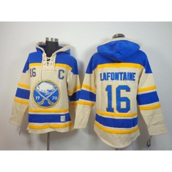 Sabres #16 Pat Lafontaine Cream Sawyer Hooded Sweatshirt Stitched NHL Jersey Sabres #16 Pat Lafontaine Cream Sawyer Hooded Sweatshirt Stitched NHL Jersey