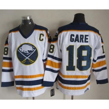 Sabres #18 Danny Gare White CCM Throwback Stitched NHL Jersey Sabres #18 Danny Gare White CCM Throwback Stitched NHL Jersey
