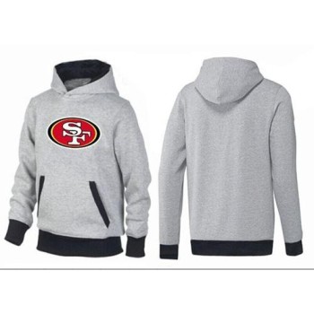 San Francisco 49ers Logo Pullover Hoodie Grey & Black San Francisco 49ers Logo Pullover Hoodie Grey & Black