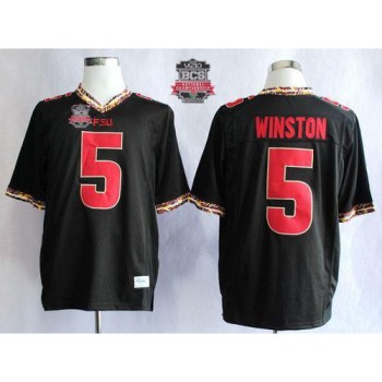 Seminoles #5 Jameis Winston Black 2014 BCS Bowl Patch Stitched NCAA Jersey Seminoles #5 Jameis Winston Black 2014 BCS Bowl Patch Stitched NCAA Jersey