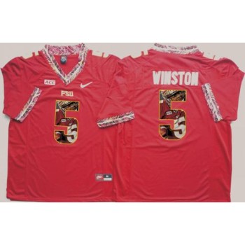 Seminoles #5 Jameis Winston Red Player Fashion Stitched NCAA Jersey Seminoles #5 Jameis Winston Red Player Fashion Stitched NCAA Jersey
